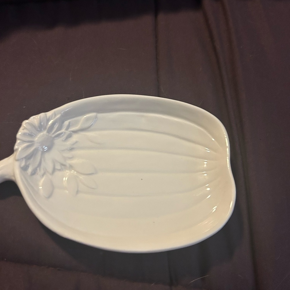 Rare White Pumpkin Ceramic dish